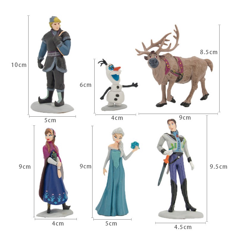 Set 6 mô hình đồ chơi nhân vật xinh xắn đẹp mắt trong phim frozen