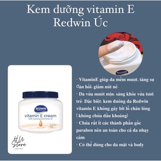Kem dưỡng da mềm mịn redwin vitamin e cream úc