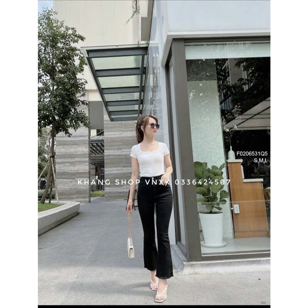 Quần jean đen trơn ống pass có túi tôn dáng! (kèm hình chụp thật)