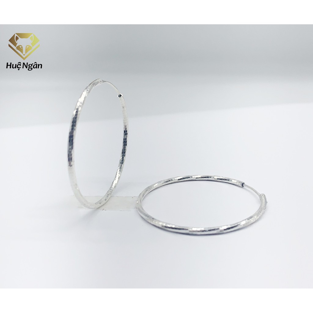 Bông tai bạc Ý 925 Huệ Ngân - Khuyên Vòng Xinh RYE401901