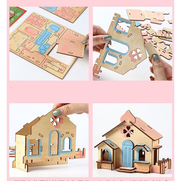 Đồ chơi lắp ráp mô hình 3D bằng gỗ
