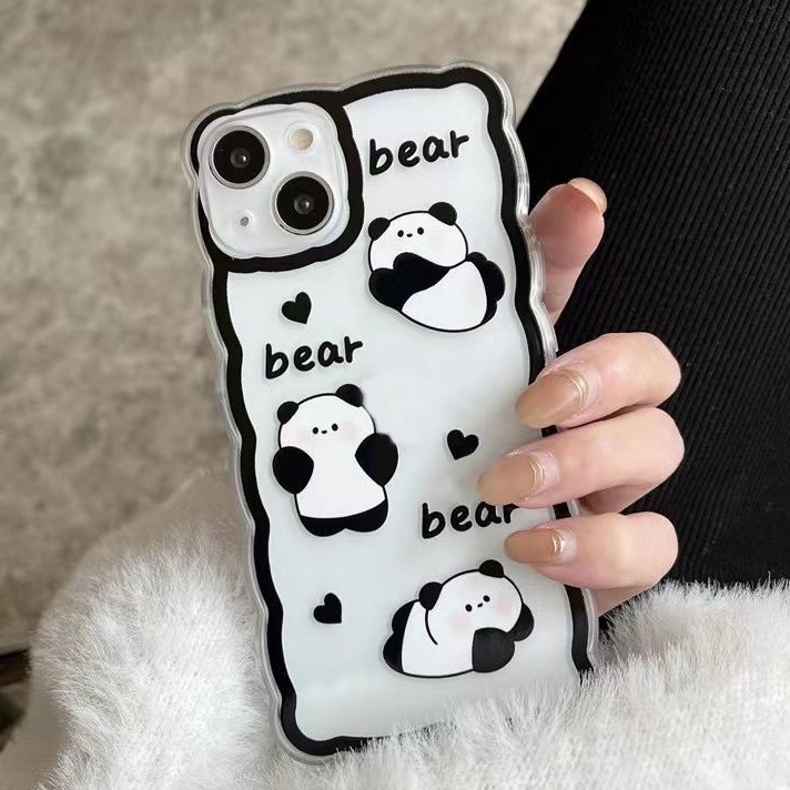 Ốp Điện Thoại TPU Silicon Mềm Trong Suốt Hình Gấu Dễ Thương Cho Iphone 12 13 SE 6 6S 7 8 Plus X XS XR 11 Pro Max