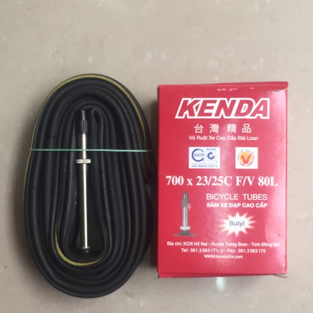 Săm ruột xe đạp ( 700x23c/ 25c ) van 8cm kenda