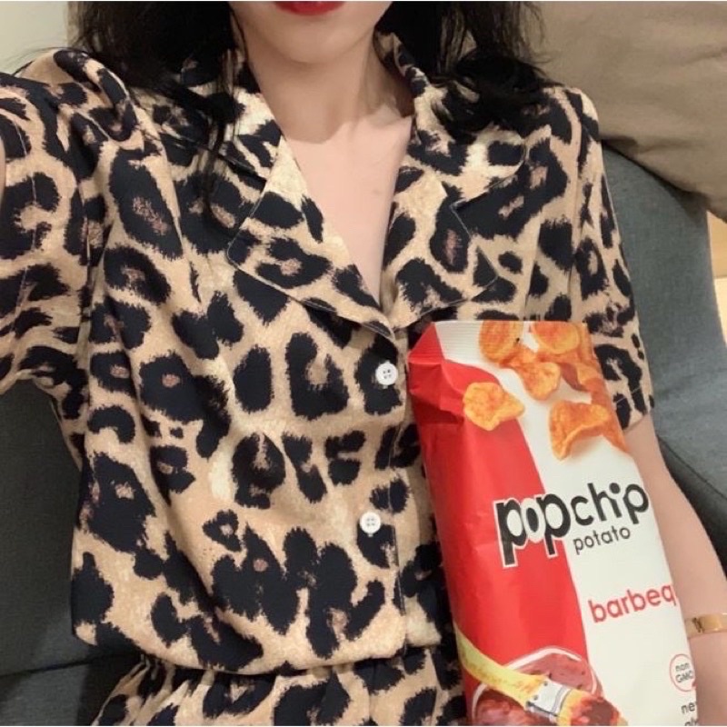 Mẫu mới về  bộ ngủ Pyjama quần cộc áo cộc Da beo siêu hot trend năm nay(kèm video ảnh thật) | BigBuy360 - bigbuy360.vn