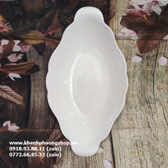 Dĩa thuyền đựng trái cây sứ Minh Long - dĩa thuyền đựng trái cây minh long