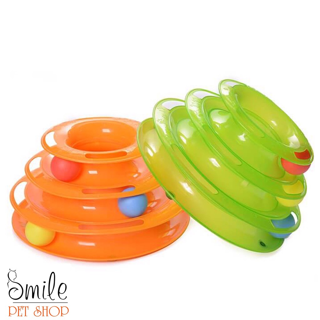 Đồ chơi tháp banh ba tầng cho chó mèo, thú cưng - Smile Pet Shop