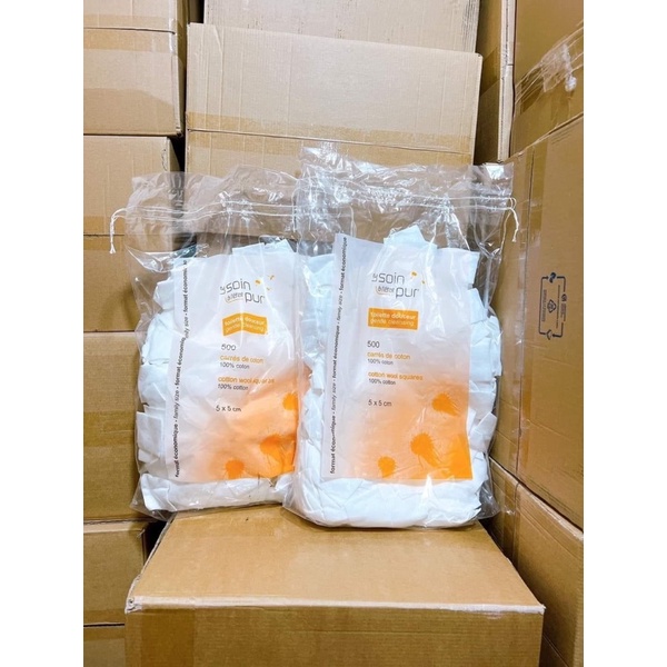 Bông tẩy trang Tetra Pháp 500 - 600 miếng