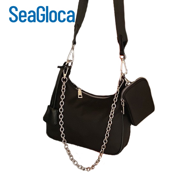 Túi đeo vai SeaGloca nylon ba trong một phong cách cổ điển thời trang dành cho nữ