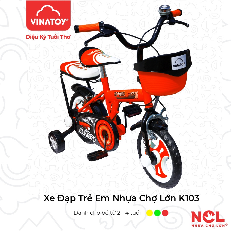 Xe đạp trẻ em Nhựa Chợ Lớn K103 - M1792-X2B - Cho Bé Từ 2 đến 4 Tuổi