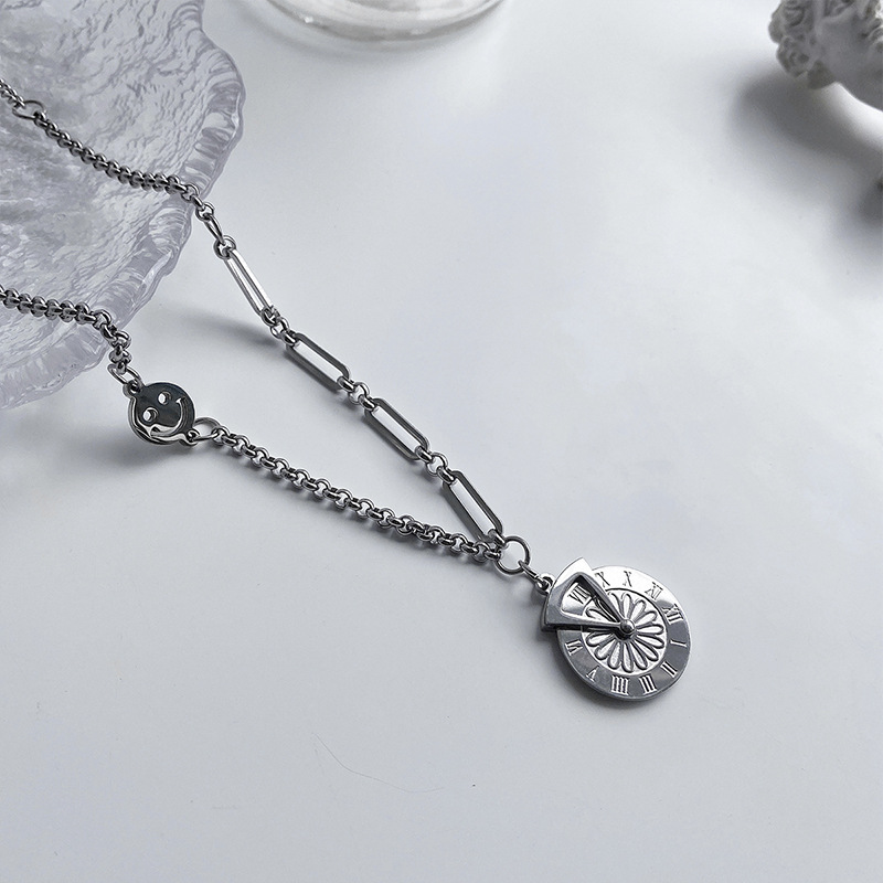 Dây Chuyền Mặt Số La Mã Phong Cách Hip Hop Đường Phố 22827