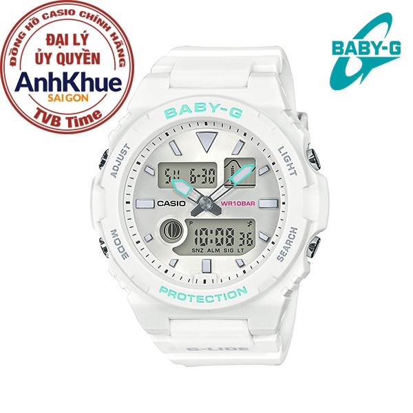 Đồng hồ nữ dây nhựa Casio Baby-G chính hãng Anh Khuê BAX-100-7ADR