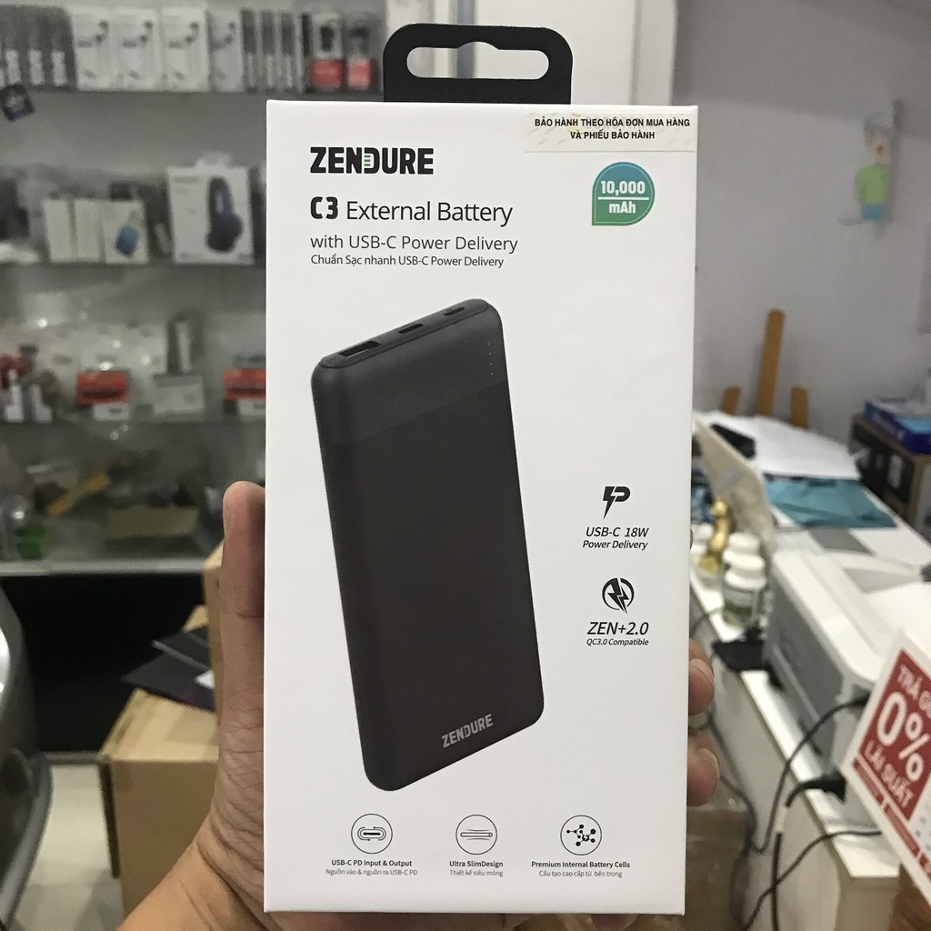 Pin Sạc Dự Phòng ZENDURE ZDJP221 10.000mAh Type C Thương Hiệu Mỹ Bảo Hành 2 Năm