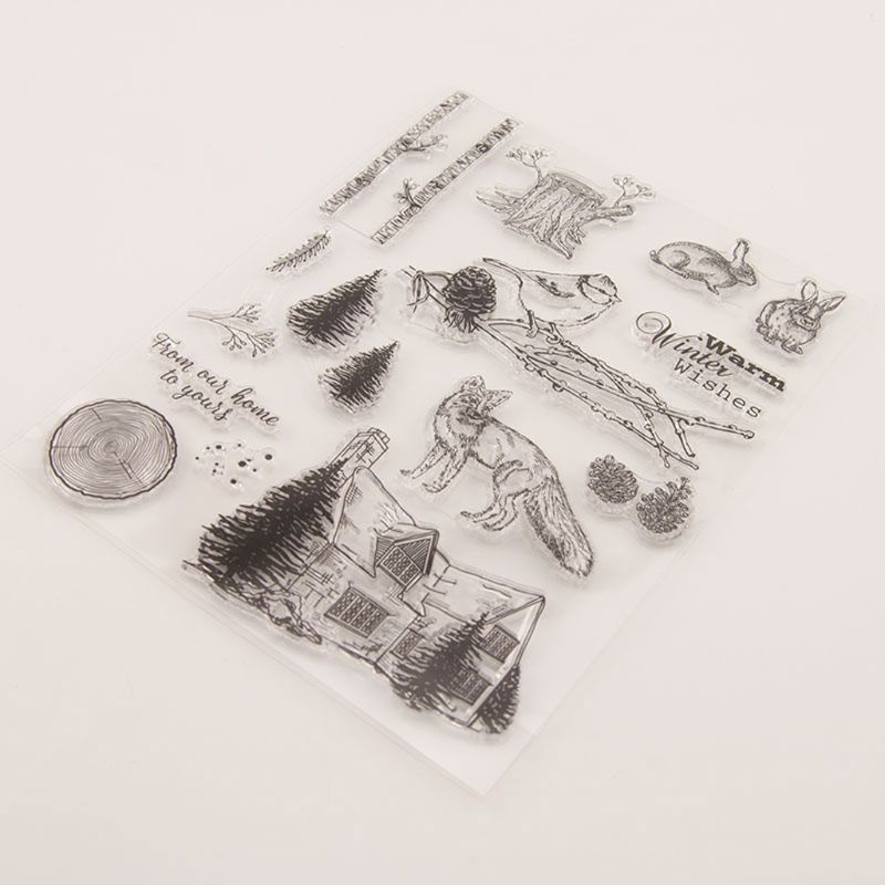 Tem Đóng Dấu Bằng Silicon Trong Suốt Hình Động Vật Dễ Thương Trang Trí Album Ảnh Thẻ