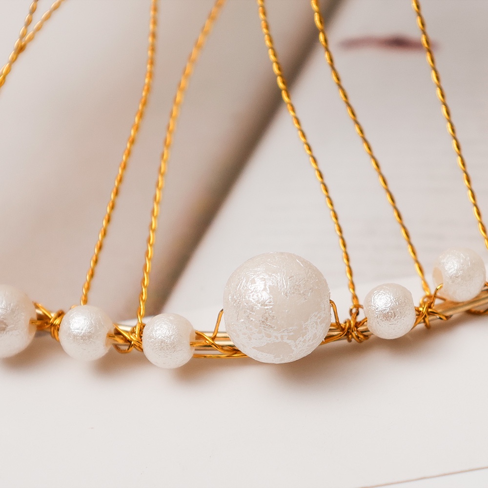 Phụ Kiện Trang Trí Bánh Kem Hình Vương Miện Đính Đá Và Ngọc Trai Sang Trọng DIY