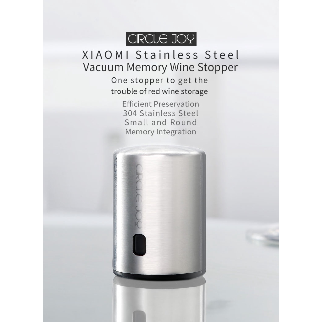 Nút Chặn Chai Rượu Vang Thông Minh Bằng Thép Không Gỉ Xiaomi Mijia