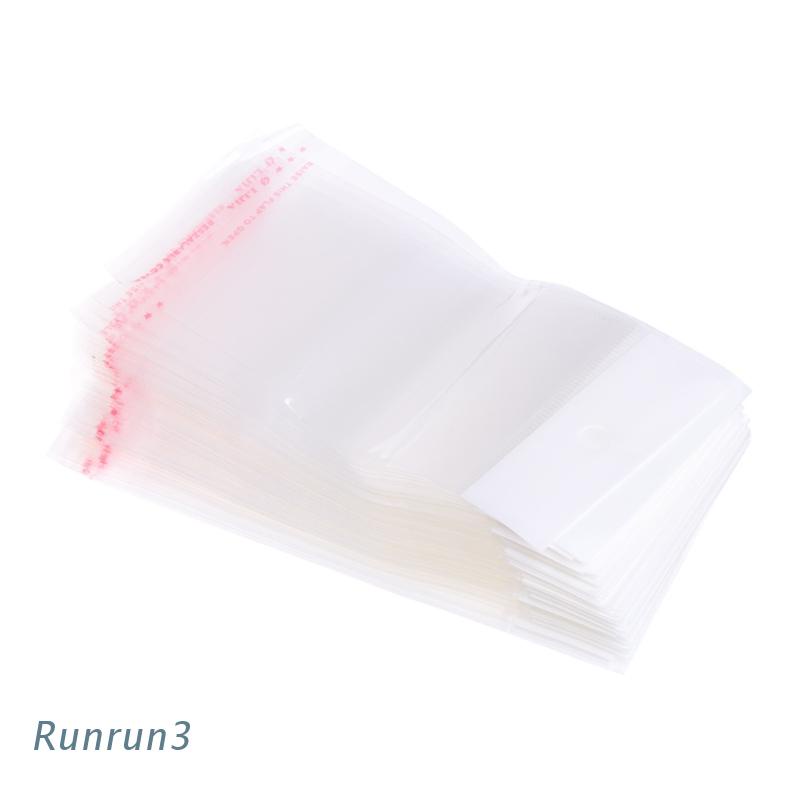 Set 100 Túi Nhựa Trong Suốt Tự Dính Kích Thước 7x13cm