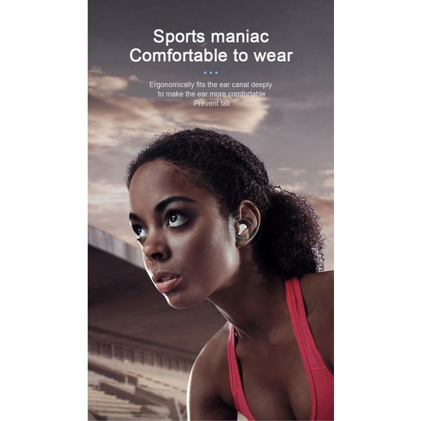 A6S TWS Bluetooth Tai Nghe Không Dây Stereo Headphone Tai Nghe thể thao EarBuds Microphone với Sạc Hộp cho điện thoại thông minh. Vrru