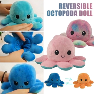 Sẵn sàng REVERSIBLE BIPOLAR TEETURTLE OCTOPUS TOY PLUSH TEETURTLE MOOD SWITCHER Giáng sinh UNIO