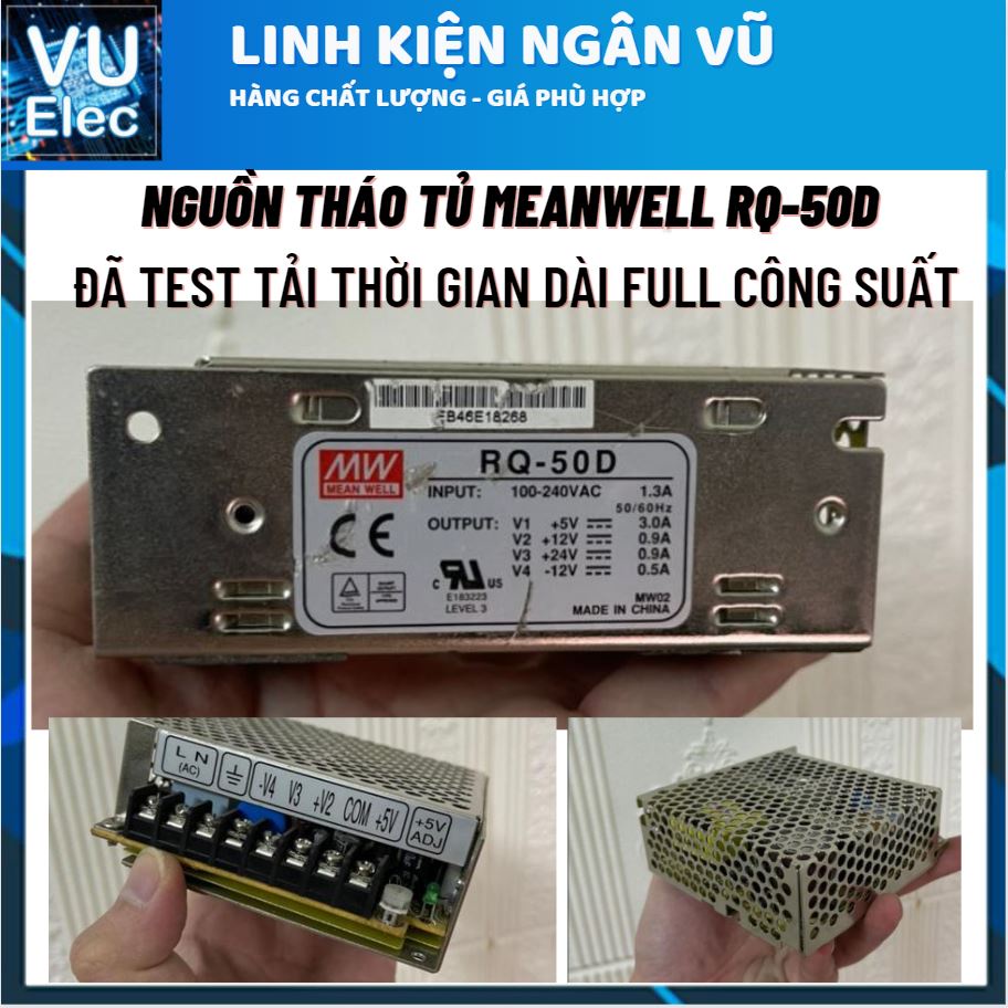 Nguồn tháo máy MEANWELL RQ-50D 4 đầu ra 5V 12V -12V 24V
