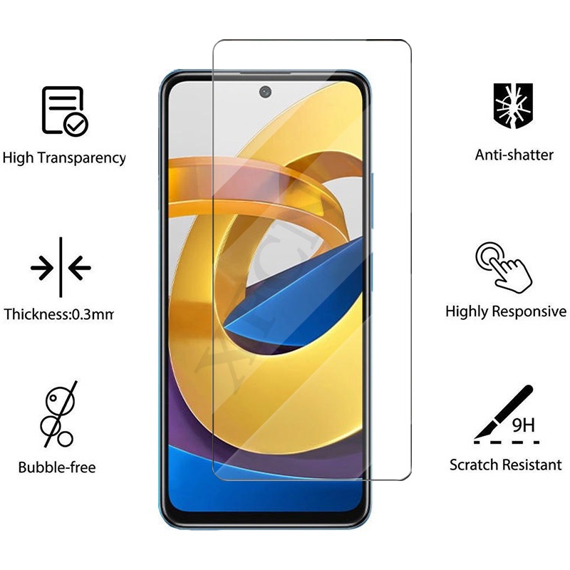 [Không FULL-Ảnh Thật] Kính CL Xiaomi POCO M4 Pro/ X3 PRO Cường Lực 2.5D 9H-0.26mm