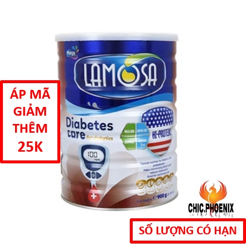 [ Giảm Sốc ] Sữa bột Lamosa Diabetes Care lon 900g