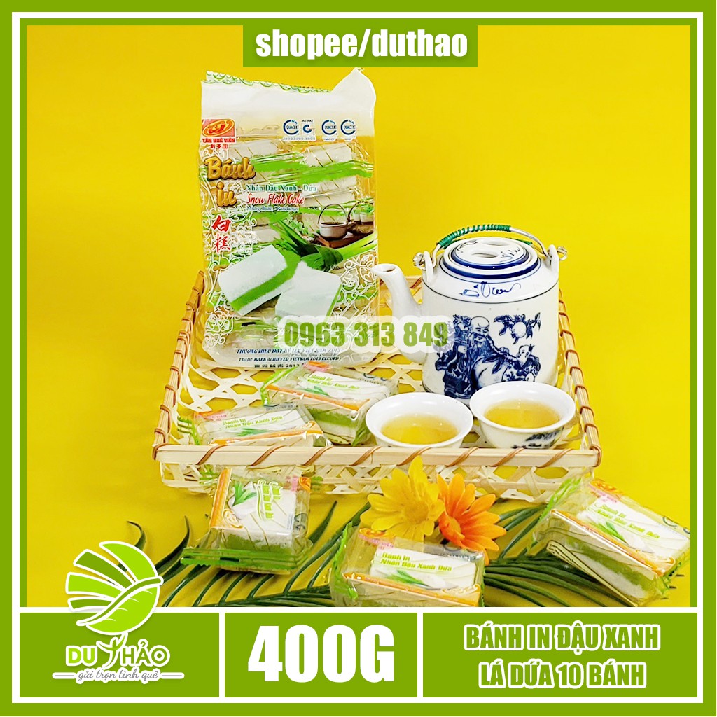 Bánh In đậu xanh lá dứa Tân Huê Viên 400g