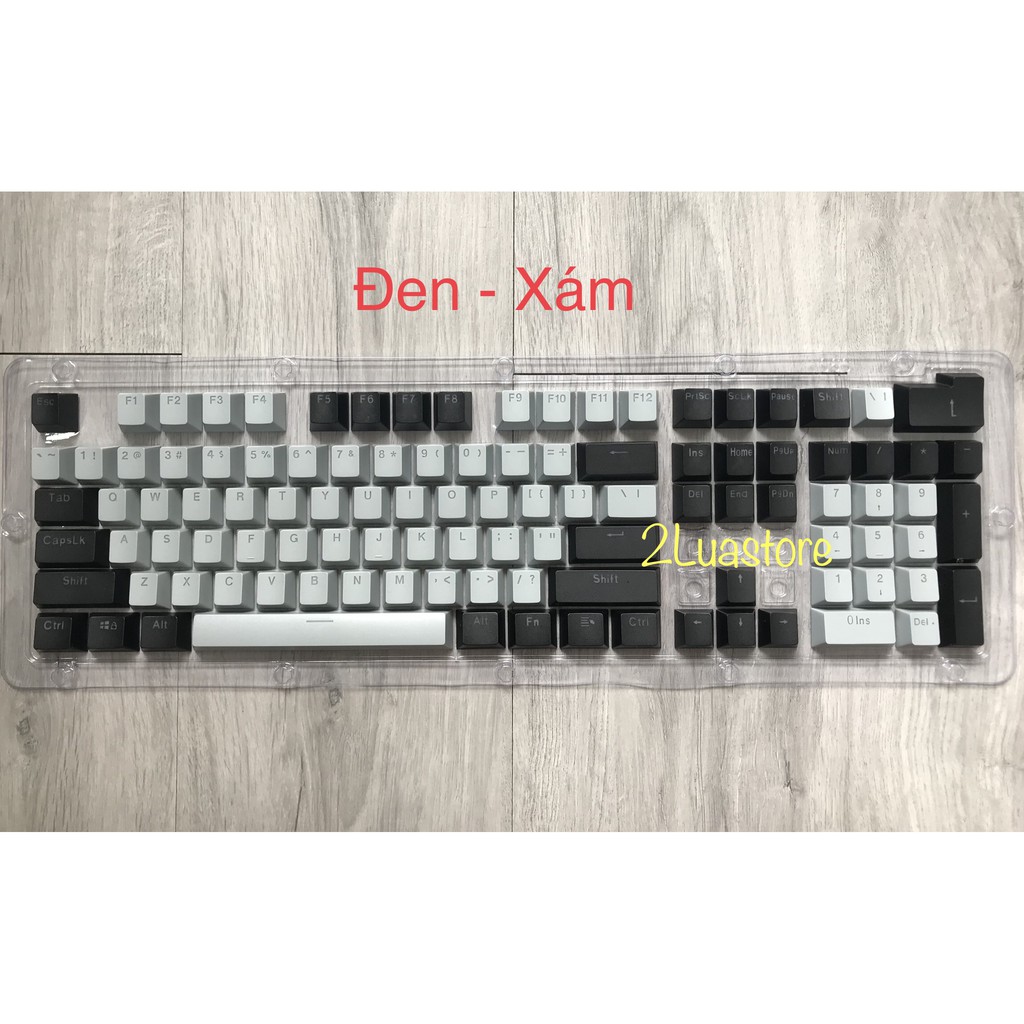 Bộ Keycap ABS xuyên LED nhiều màu 104 phím cho bàn phím cơ