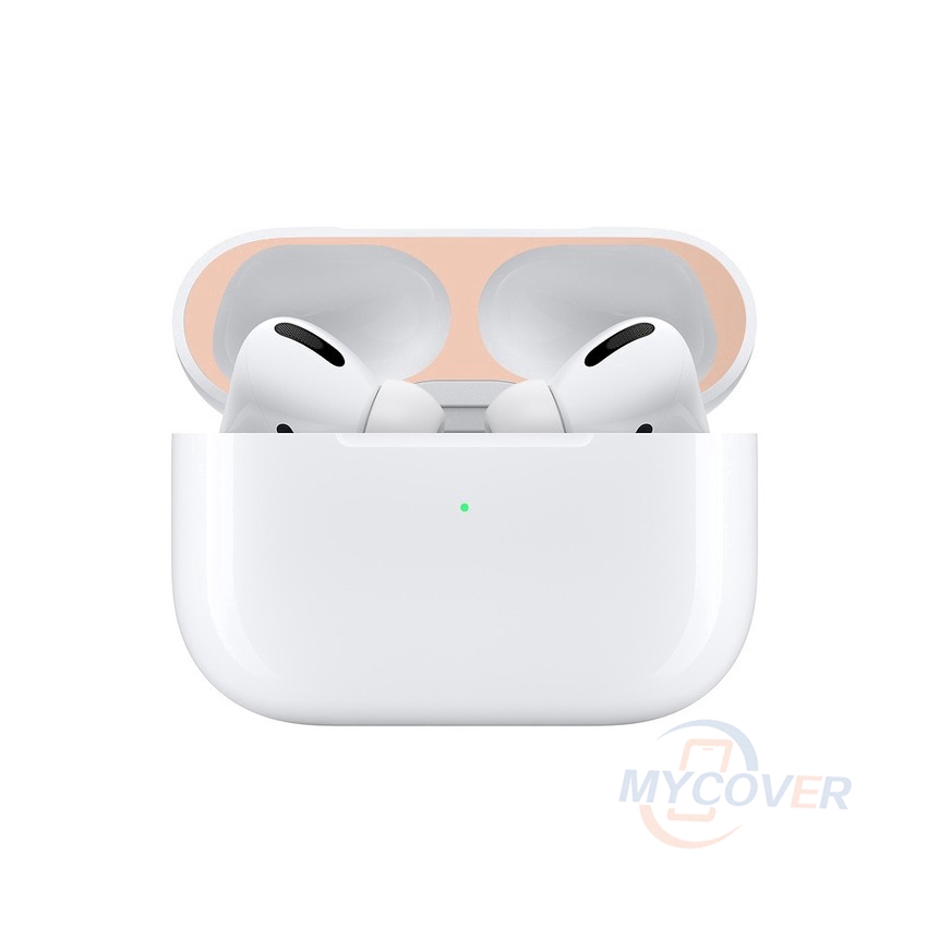 Miếng dán chống bụi bảo vệ hộp đựng tai nghe Apple Airpods Pro làm bằng kim loại mạ màu