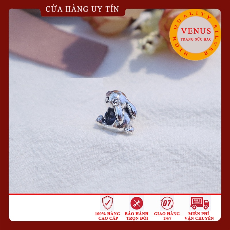 Charm Con Thỏ- Bạc 925- Trang Sức Bạc Venus