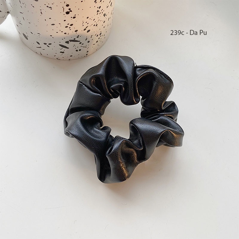 (0239) Dây Chun Scrunchies Và Kẹp Tóc Đen Hàn Quốc