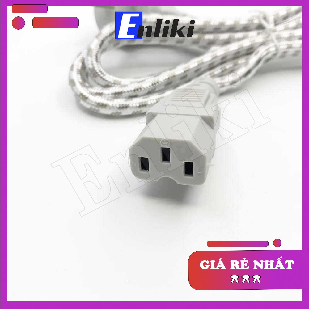 Dây nguồn 3 chạc đồng nguyên chất (Loại Cao Cấp Bọc Vải)