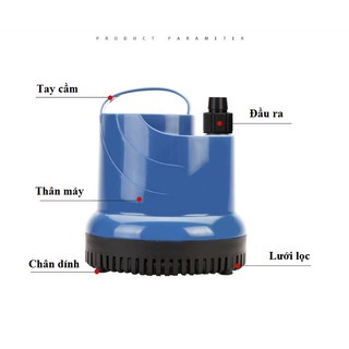 Máy bơm chìm eBang hút cặn đáy bể cá siêu êm (tặng ống nước)