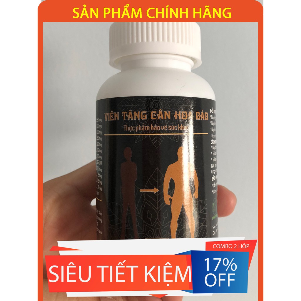 [Combo2 hộp] Viên tăng cân Hoa Bảo - Viên tăng cân cho người gầy - Mỗi hộp 60 viên | BigBuy360 - bigbuy360.vn