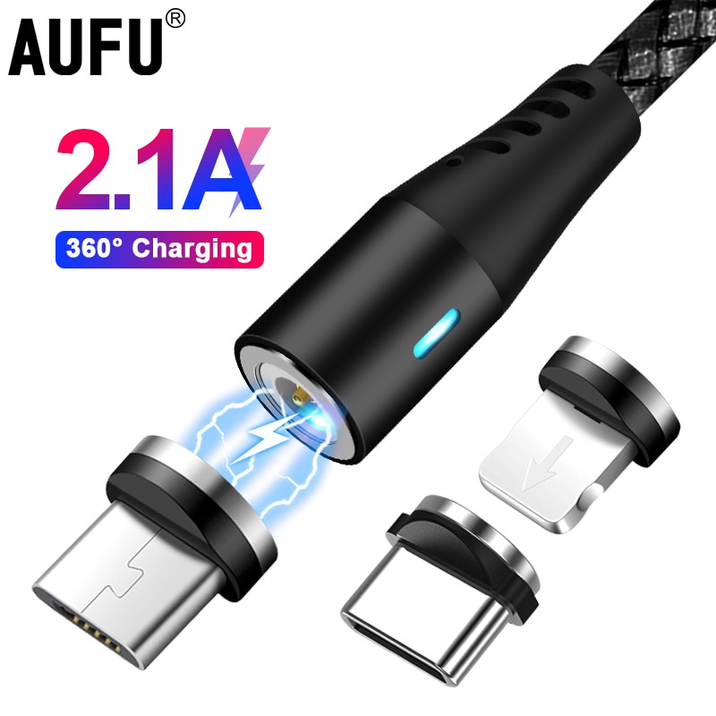Cáp Sạc Nhanh Từ Tính Micro USB Type C Cho iPhone Xiaomi Samsung