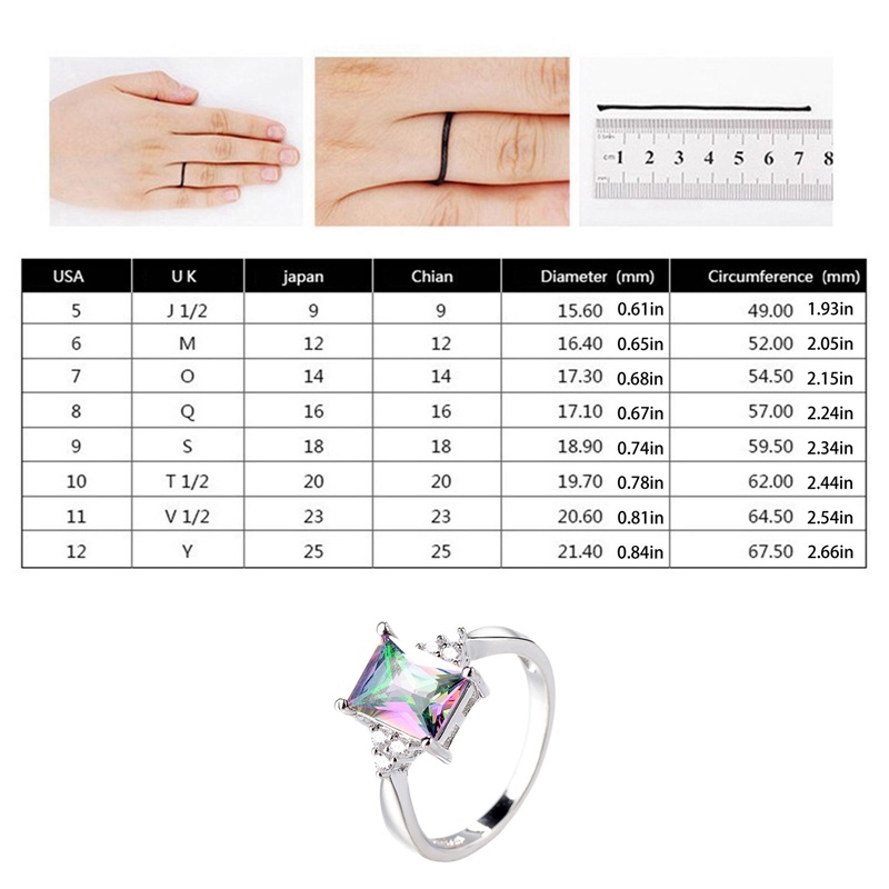 Nhẫn Mạ BạC 925 ĐíNh Đá MàU CầU VồNg Sang TrọNg