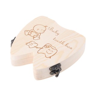 Hộp gỗ đựng răng sữa cho bé