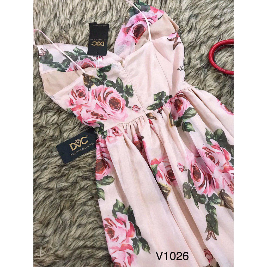 [ xả kho ] MiD Đầm hoa 2 dây V1026 Mie Design - kèm ảnh thật