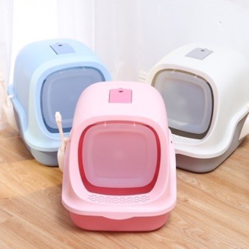 Nhà vệ sinh cho mèo dễ tháo lắp và tặng kèm xẻng