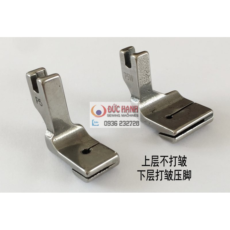 Chân vịt nhún / rúm 2 lớp to nhỏ máy may 1 kim  công nghiệp P5 - P5W