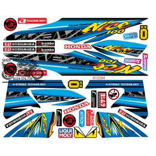 Tem Rời WAVE ALPHA 100 NICE VẠCH XANH NGỌC VÀNG ĐEN mã 612284 (Tem 3 Lớp Chống Bay Màu)