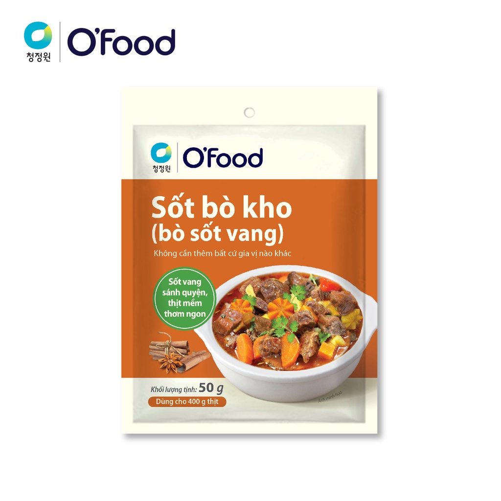 Sốt bò kho, bò sốt vang O'food gói 50g