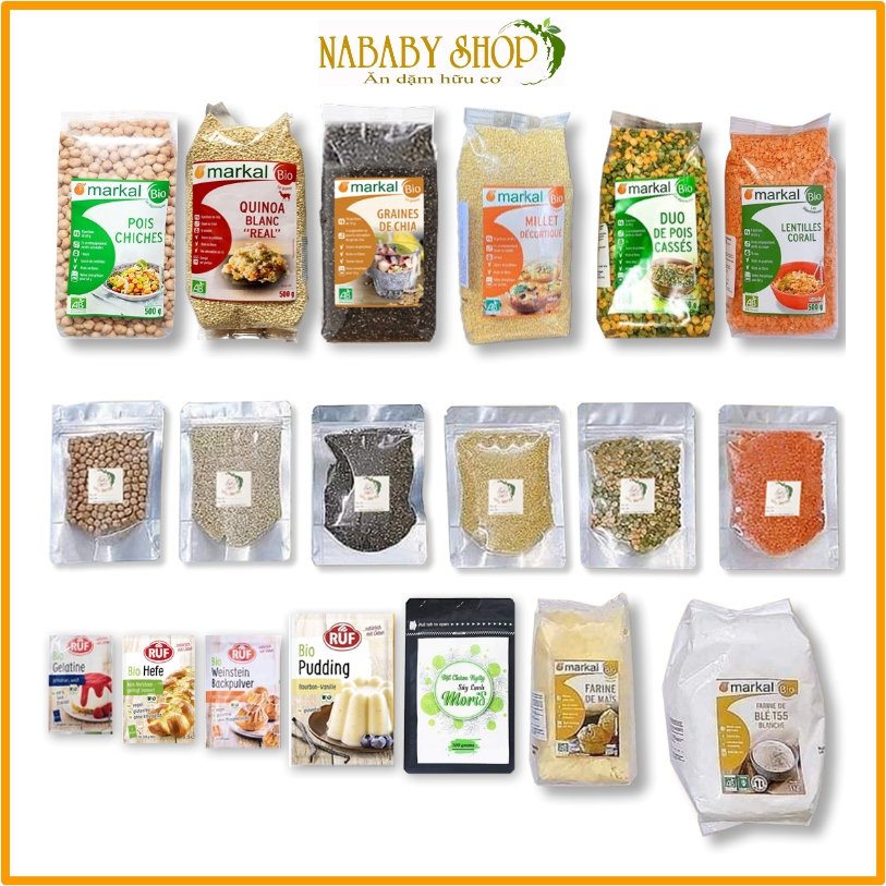 Đậu Hạt Hữu Cơ Markal Cho Bé Ăn Dặm, Hạt Nấu Cháo, Bột Cho Bé Ăn Dặm Cao Cấp Markal