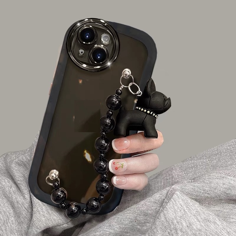 Ốp Điện Thoại Mềm Trong Suốt Họa Tiết Chú Cún Hạt Đen Cho Iphone 14proamx 12 pro max max xs max xr x 13proamx plus