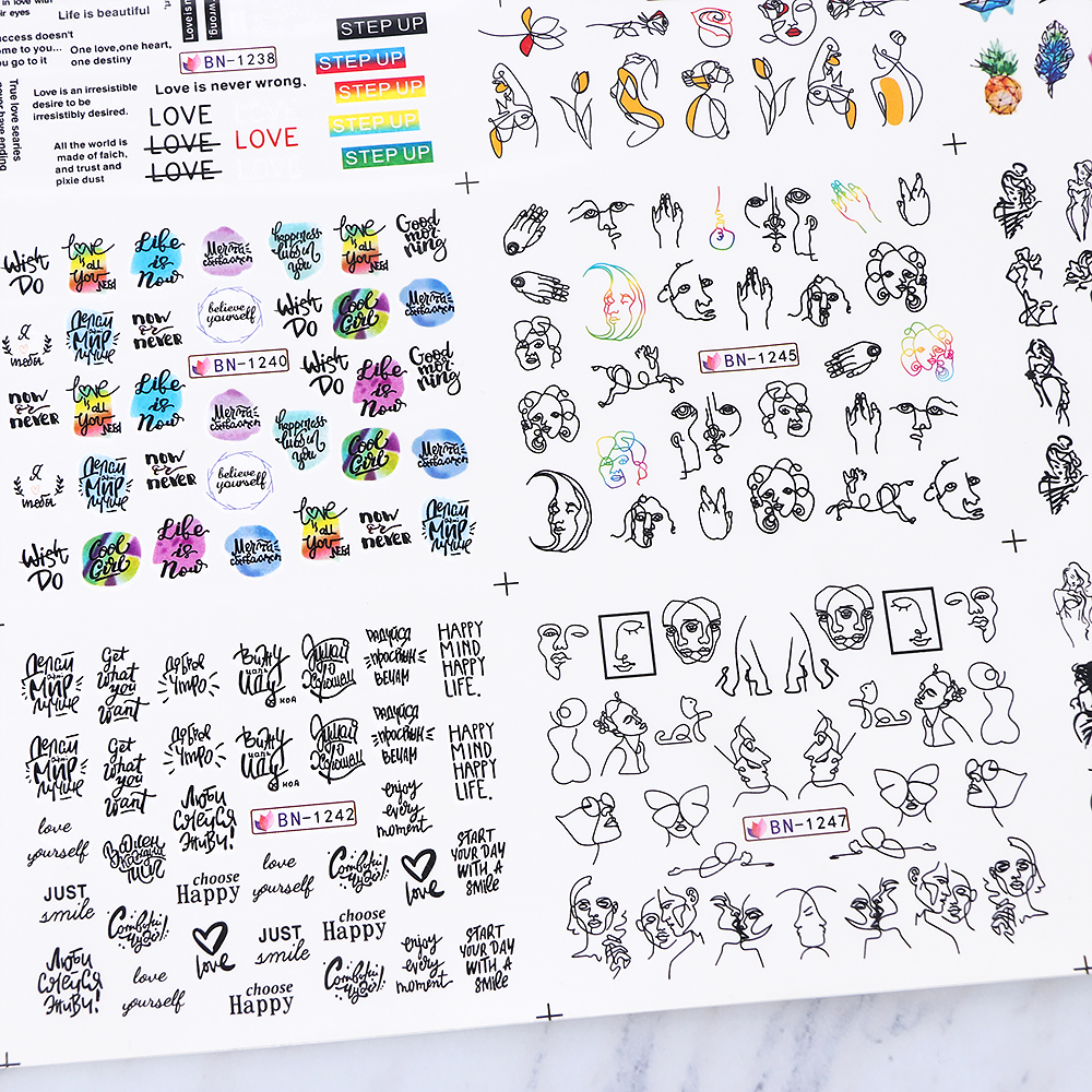 [Hàng mới về] Sticker dán làm móng trang trí họa tiết 3D thời trang DIY