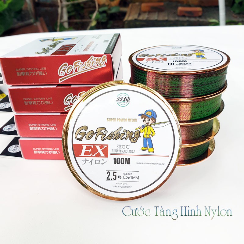 Cước câu cá tàng hình dây câu cá Nylon Gofishing tải cá tốt dùng làm dây trục câu cá DC