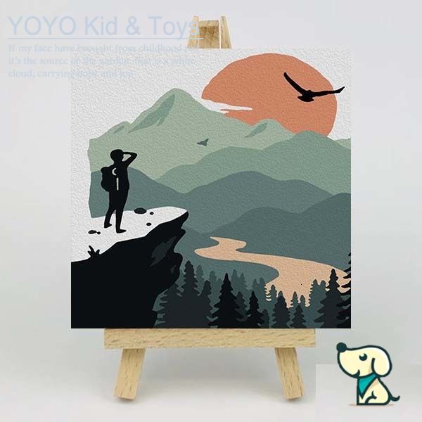 YoYo❤️Wall Art  tranh sơn dầu số hoá DIY Canvas Acrylic Paint / Painting kit / Deco Colouring art / 20X20CM noframe man XH123