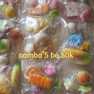 squishy combo hàng lỗi chủ yếu mua về tái chế lại thành handmade ( đọc kĩ mô tả và chọn ngẫu nhiên)