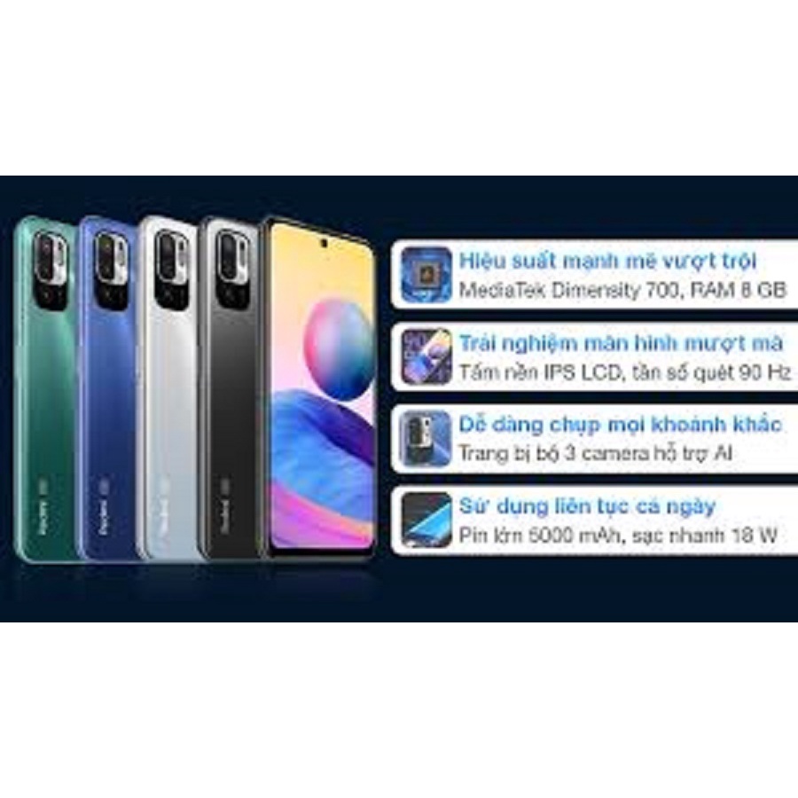 điện thoại Xiaomi Redmi Note 10 5G ram 6G rom 128G, Máy Chính Hãng, Cày PUBG/Liên Quân/Free đỉnh