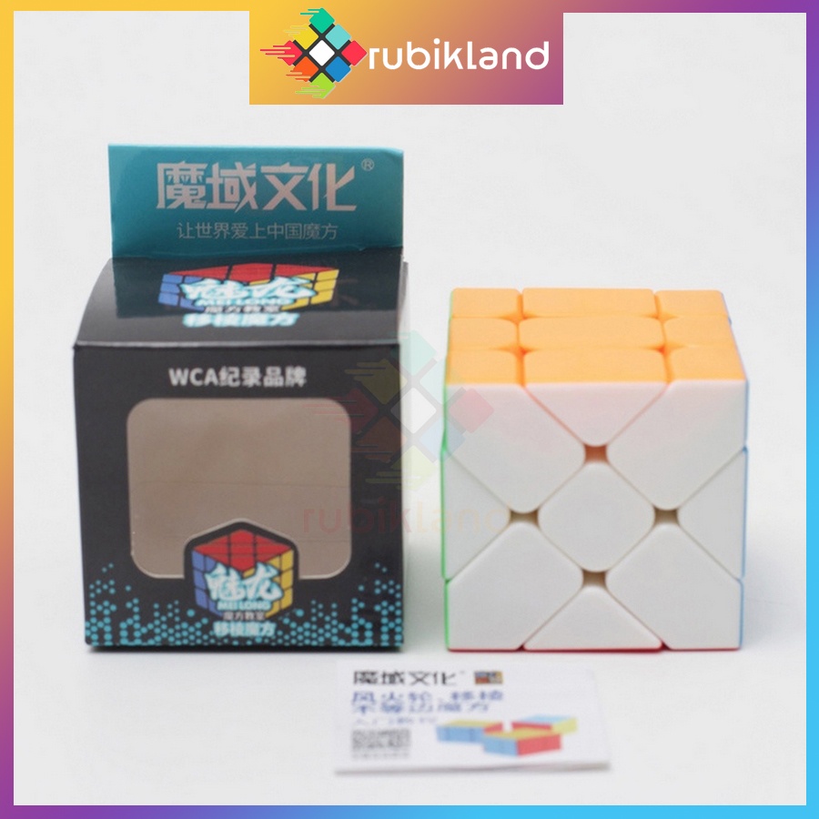 Rubik MoYu Fisher Cube Stickerless MeiLong Rubic Stickerless Biến Thể Không Viền Đồ Chơi Trí Tuệ