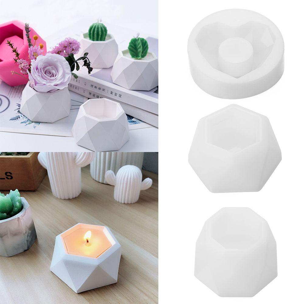 Khuôn Làm Chậu Hoa Resin Hình Lục Giác Độc Đáo